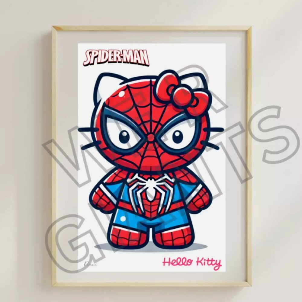 Spiderman x Hello Kitty 11X17 Art Print
